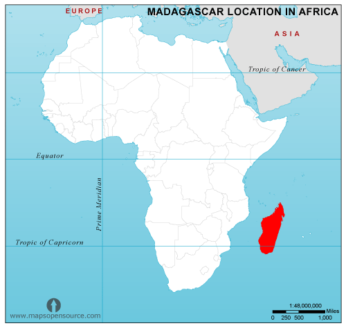 madagascar location map in africa
